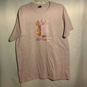 Women’s Gray Graphic T-Shirt – “She is Beautiful, Resilient, Strong, Powerful,